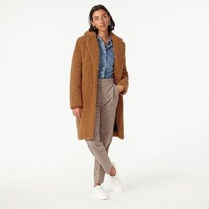 NWT J.Crew Petite Teddy Sherpa Topcoat